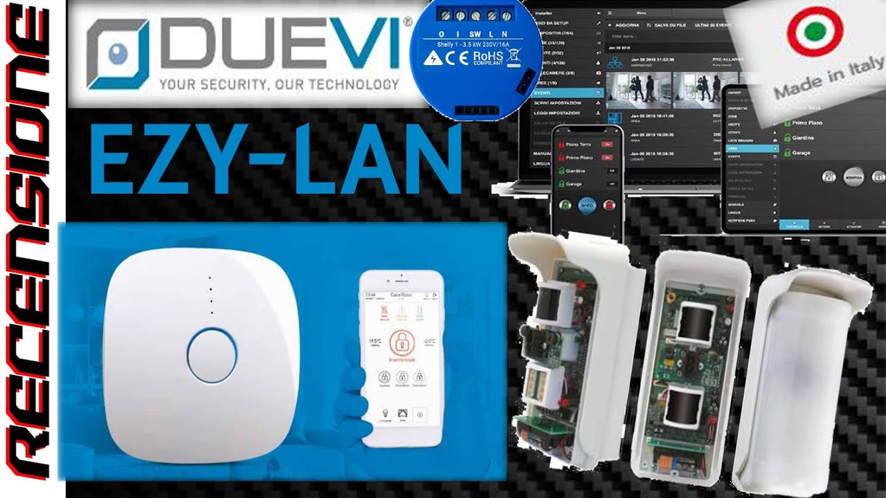 Un vero antifurto con centrale domotica connessa? RECENSIONE Duevi EZY-LAN WiFi LTE