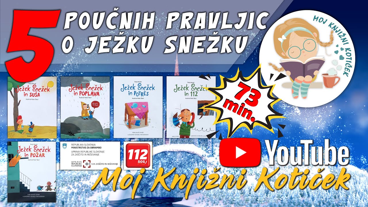 🦔 5 POUČNIH PRAVLJIC O JEŽKU SNEŽKU - skupek pravljic za lahko noč