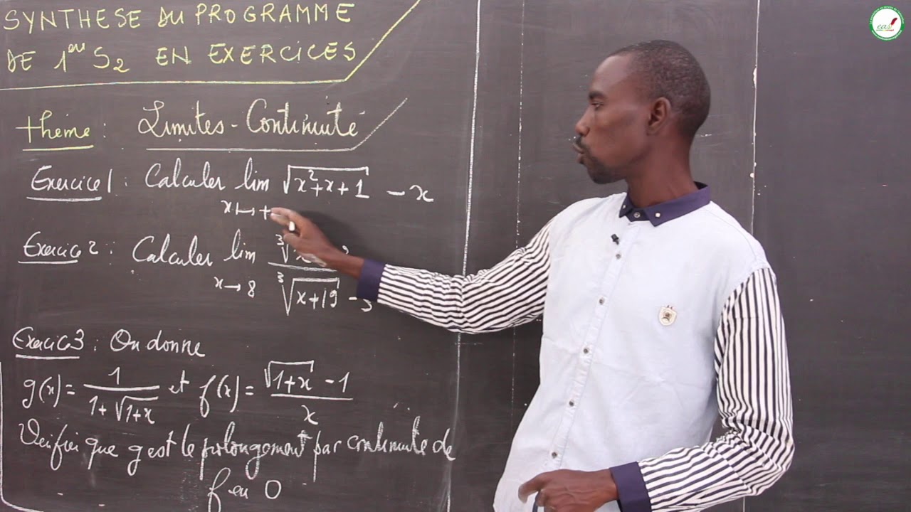 Exercices - Première S - Mathématiques : Synthèse du programme / Limites - Continuité / Dénombrement
