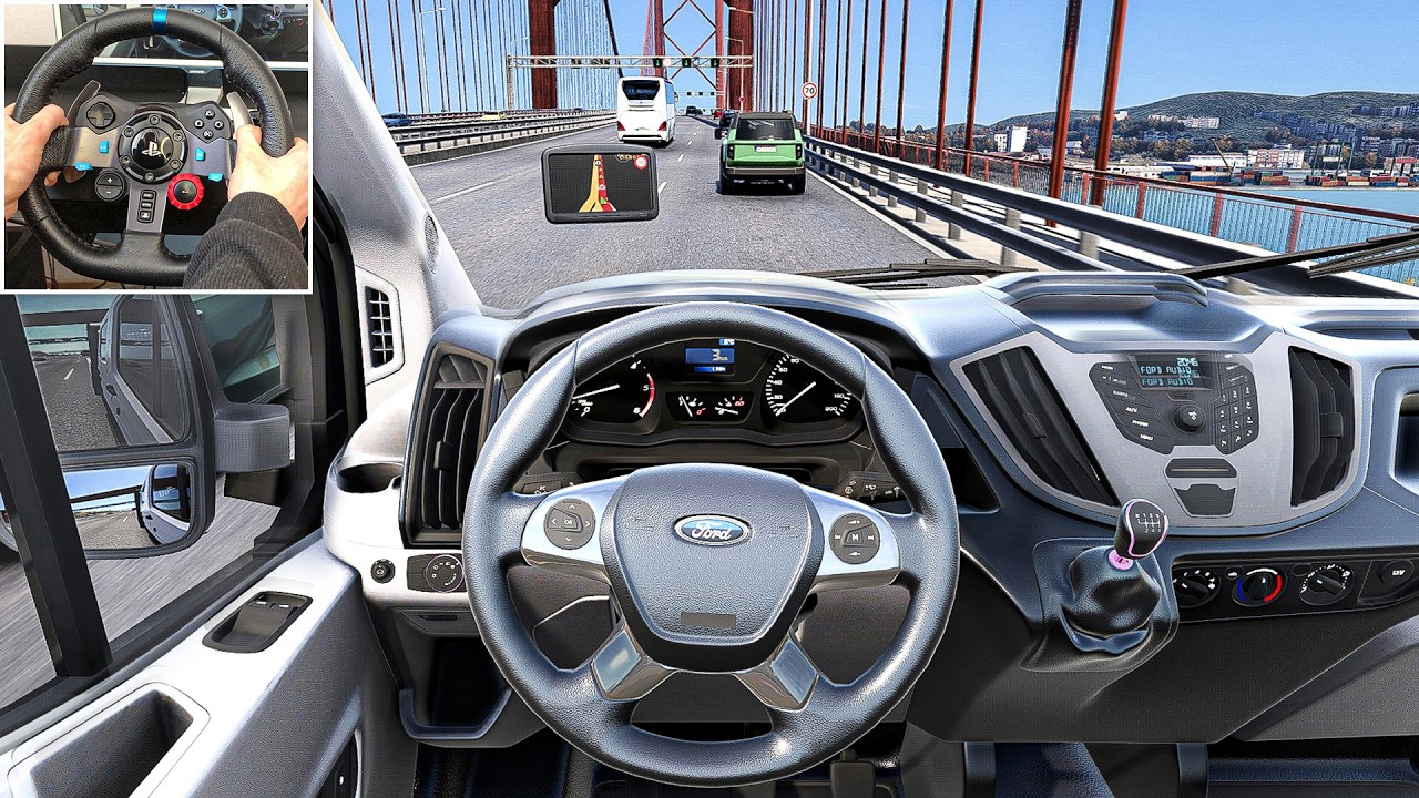 2021 Ford Transit Truck | ETS 2 | POV Driving Steering Wheel Gameplay