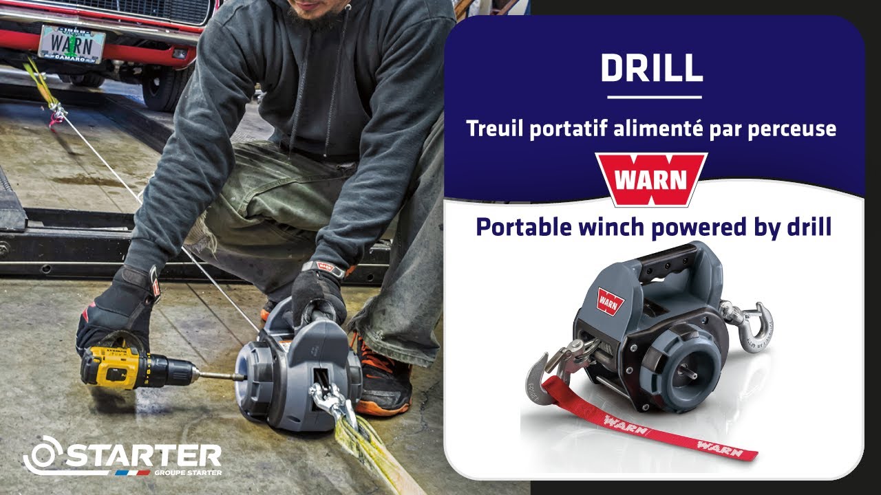 [STARTER] WARN Drill Winch - Drill Powered Portable Winch | Treuil portatif aliment&eacute; par perceuse
