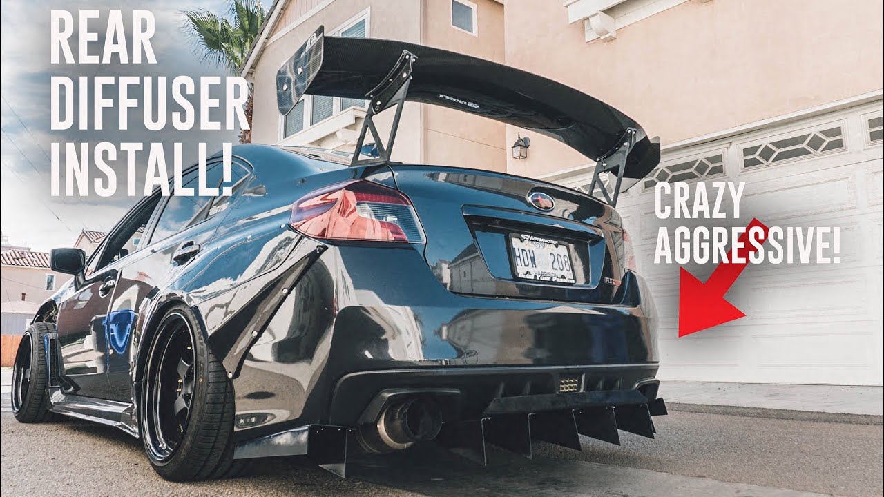 AGGRESSIVE REAR DIFFUSER INSTALL ON WIDEBODY WRX!
