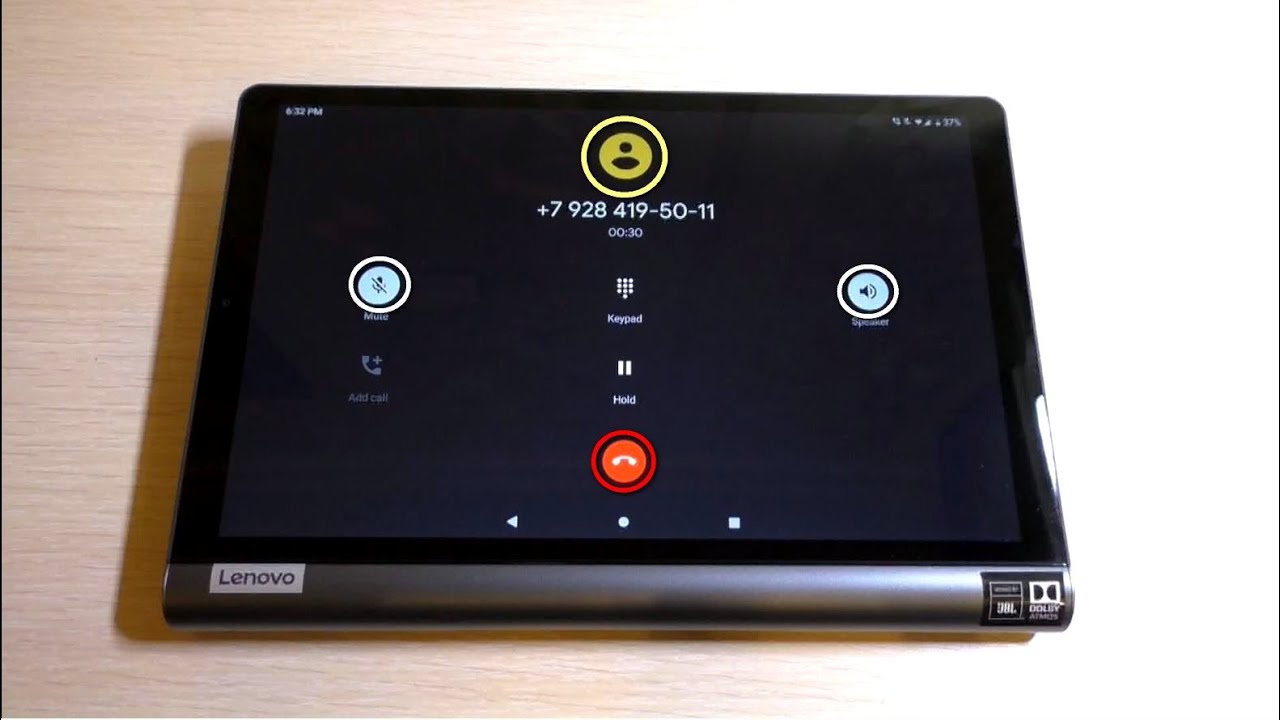 Lenovo Yoga Smart Tab incoming call