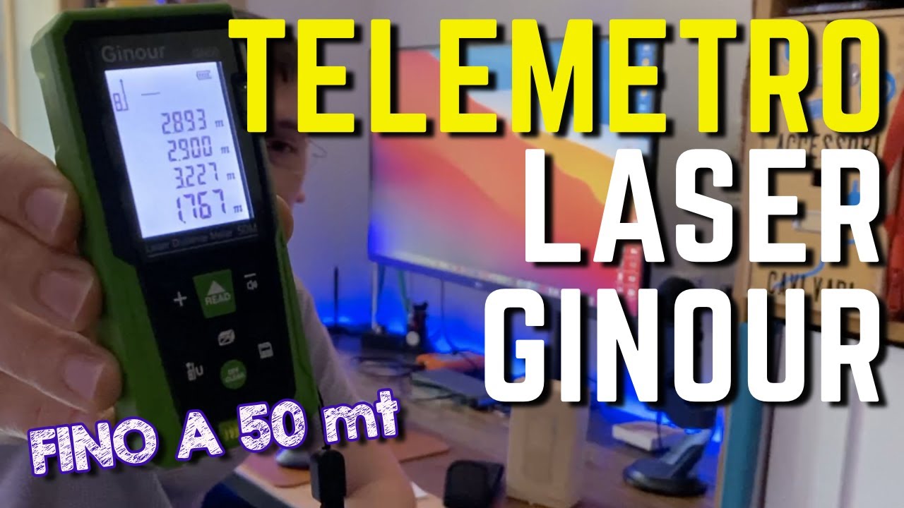 TELEMETRO LASER GINOUR misuratore laser digitale ECONOMICO MA POTENTE