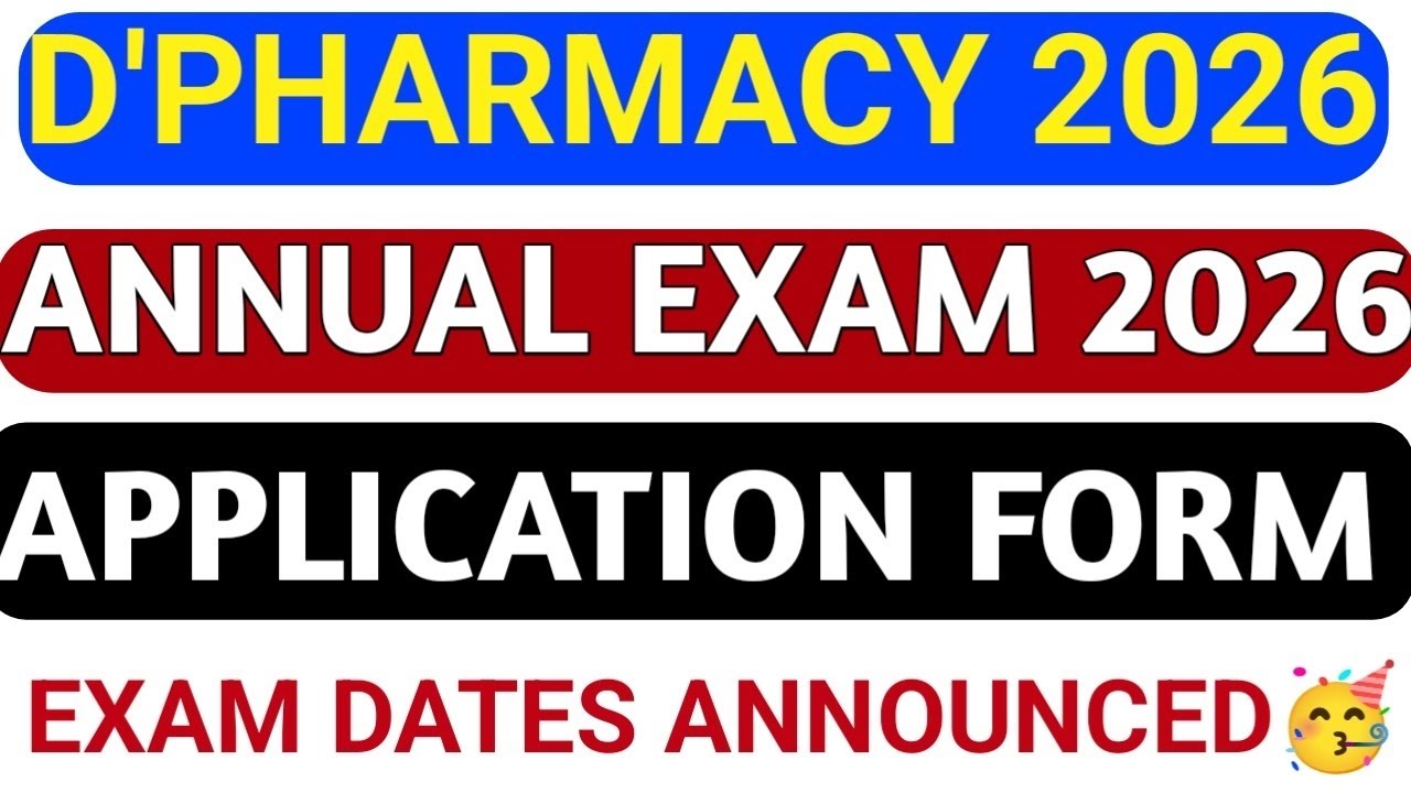 D'PHARMACY ANNUAL EXAM UDPATES 2026 KARNATAKA I D'PHARMA EXAM UPDATES 2026 Karnataka 