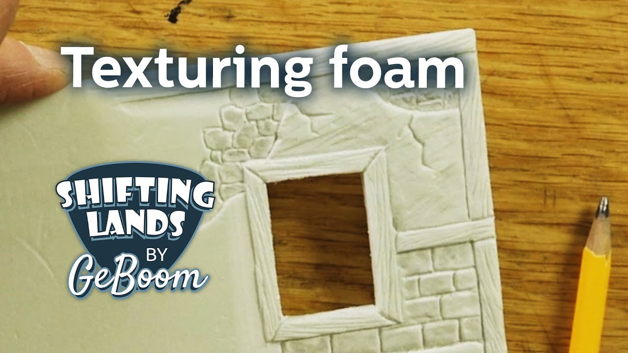Applying Texture and Depth in a single sheet of Foam (using pencils)