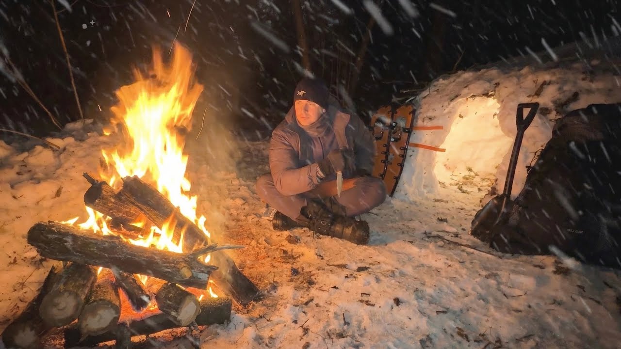 ВЫЖИТЬ ПОД СНЕГОМ! ИГЛА ПОМОГЛА ПЕРЕЖИТЬ ХОЛОДНУЮ ЗИМНЮЮ НОЧЬ