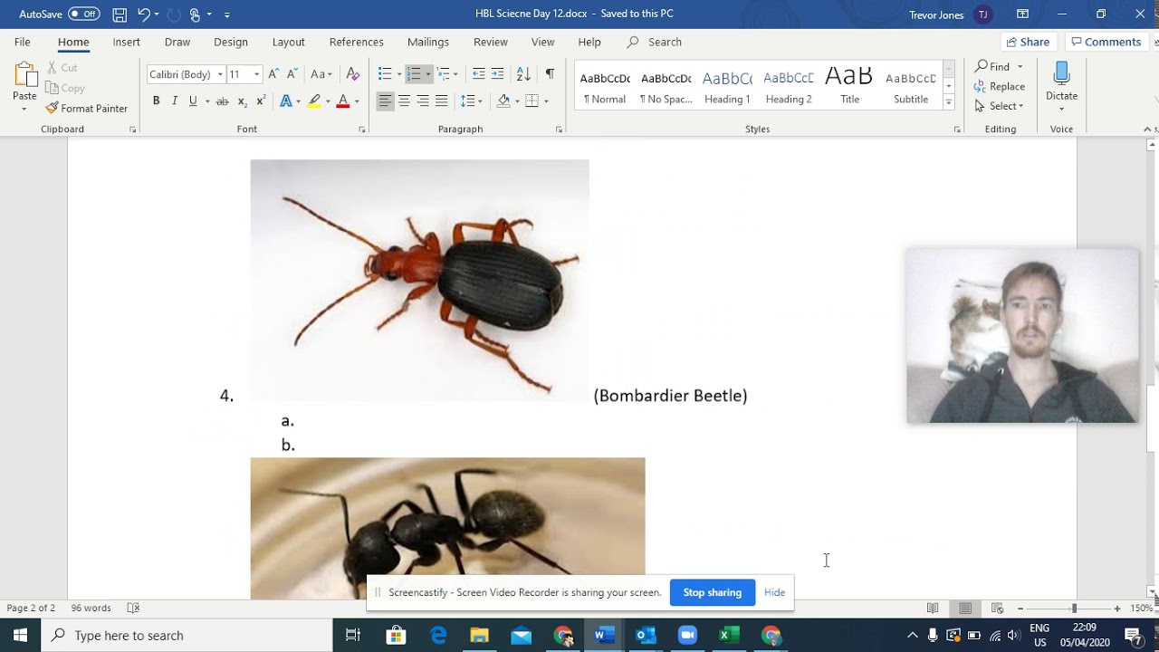 HBL Science Day 12 (Functional Adaptation)