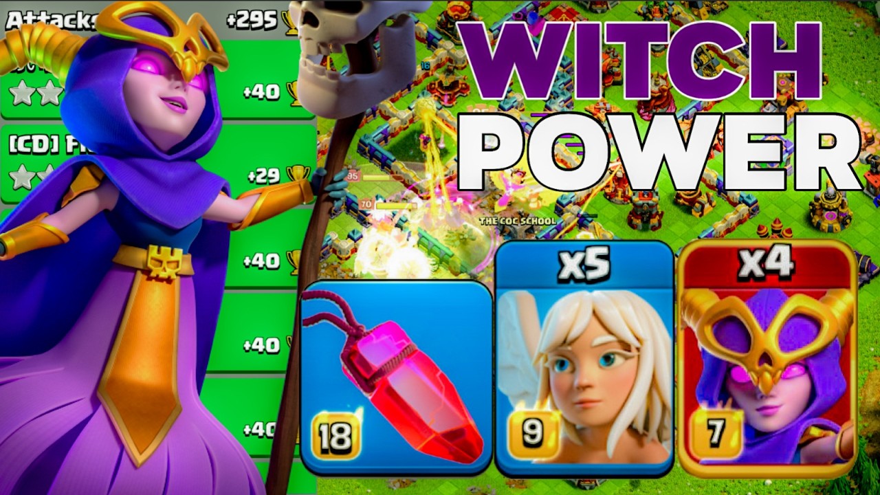 Super Powerful TH16 Super Witch Smash Legend League Attacks! Clash of Clans