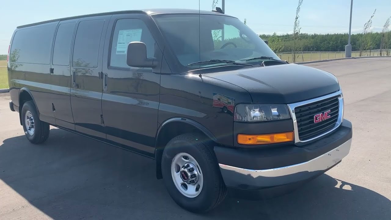 Black 2025 GMC Savana Cargo Van Calgary AB Wolfe Auto Group | Stock Number: TZ252680