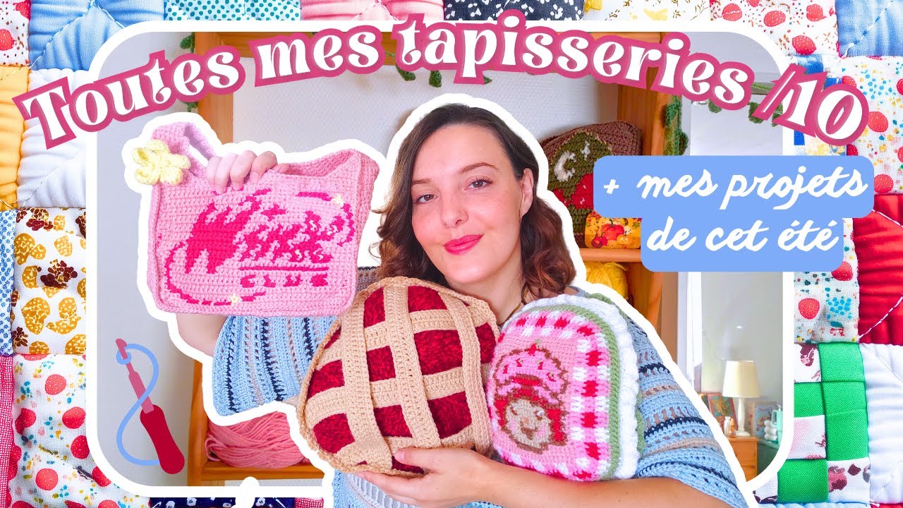 🧶 Projets CROCHET d&rsquo;&eacute;t&eacute; ☀️ + je note mes TAPESTRY CROCHET + une nouvelle technique ?