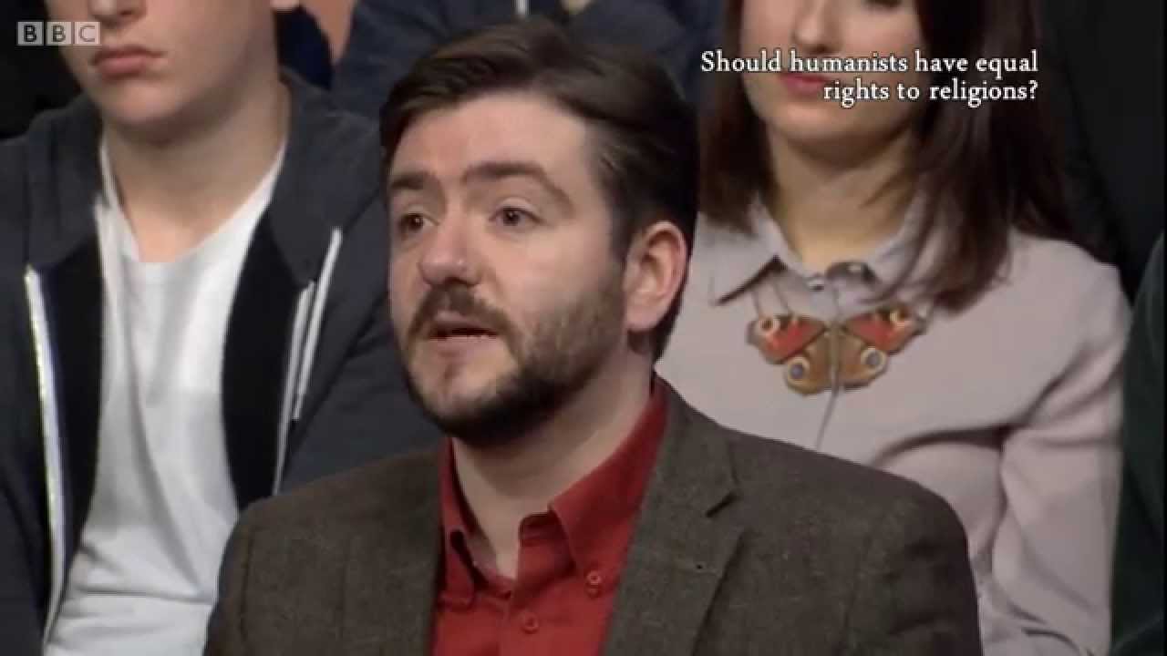 Christian man says humanists are debauched. Andrew Copson explains what Humanism is really all about