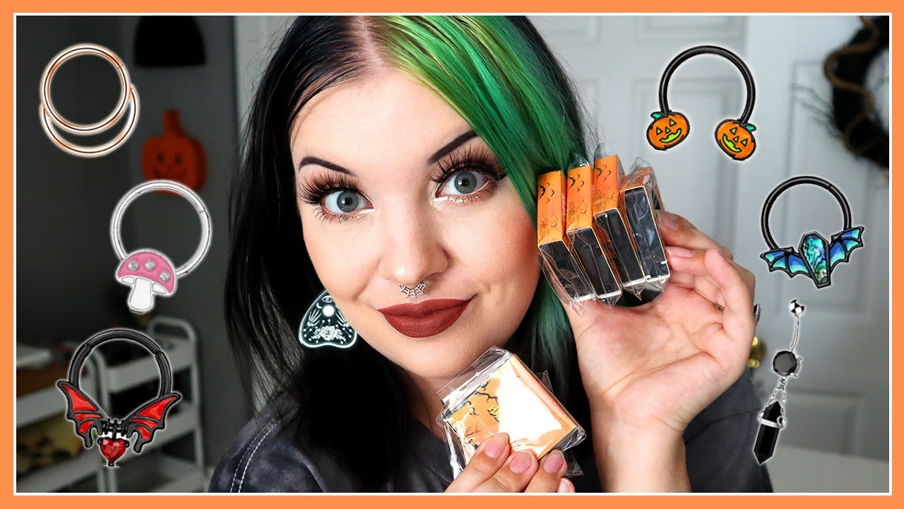Spooky Body Jewelry? Sign Me Up! Septum Try-On Haul from OuferBodyJewelry