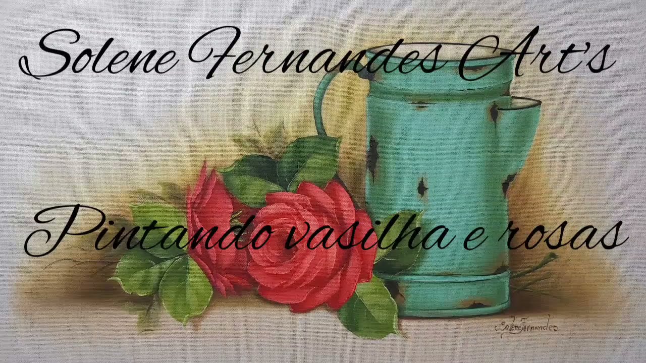 COMO PINTAR VASILHA ENVELHECIDA E ROSAS