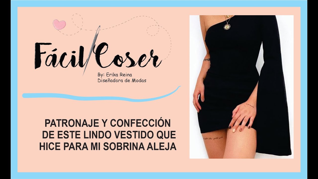 PATRONAJE Y CONFECCIÓN DE VESTIDO DE UN SOLO HOMBRO