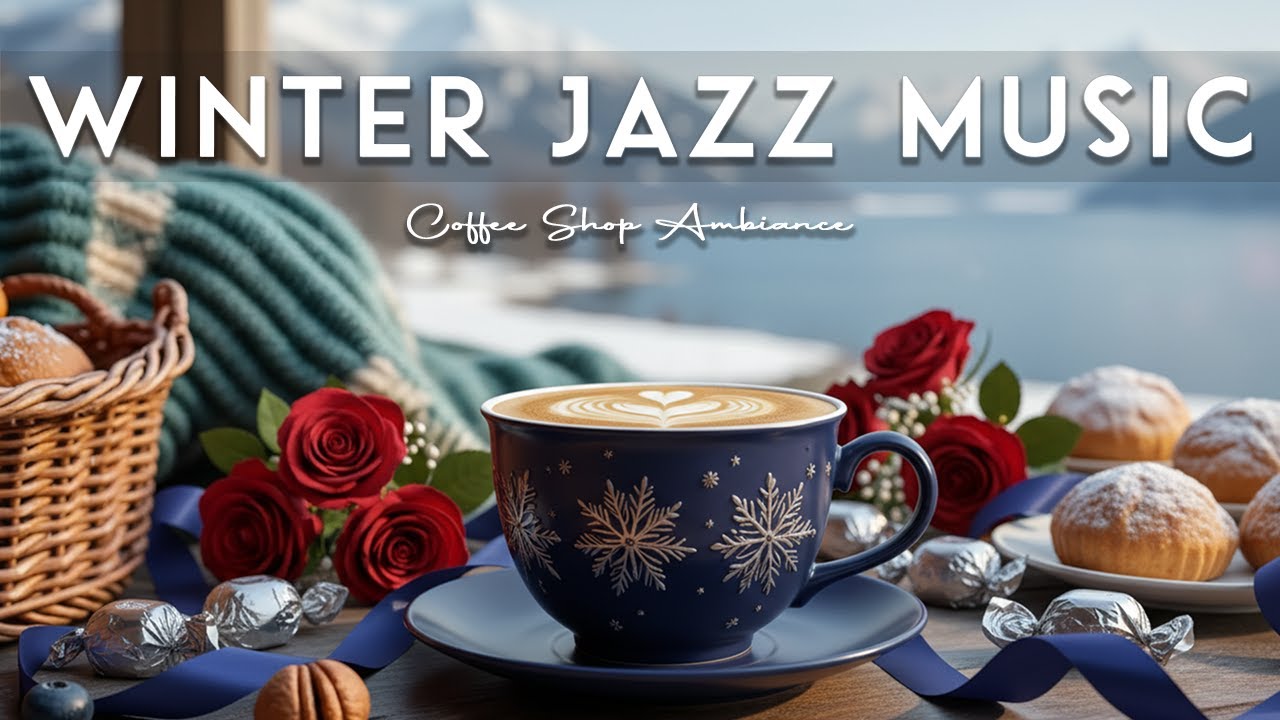 Winter Jazz Music ❄ Coffee Shop Ambiance & Positive Bossa Nova instrumental for Relaxing