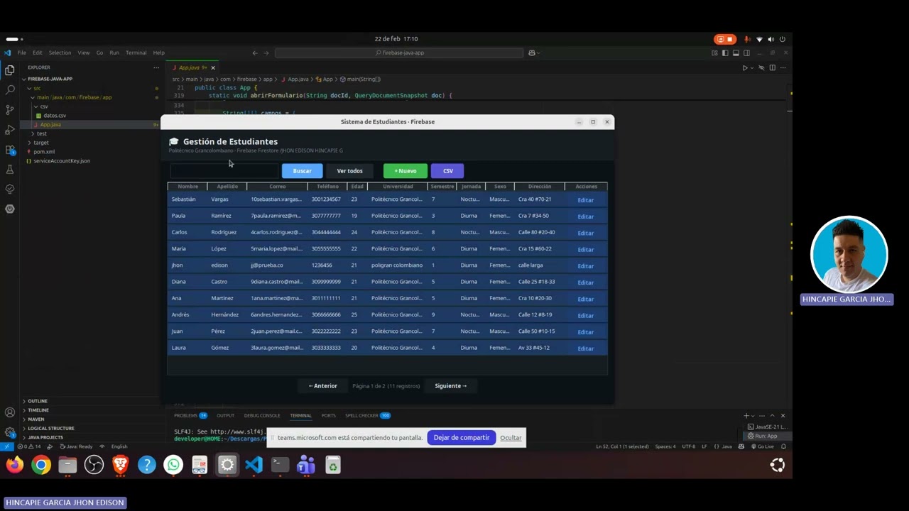 🚀 Conexión Híbrida Java + Firebase Firestore | CRUD + CSV + Swing | Proyecto Cloud