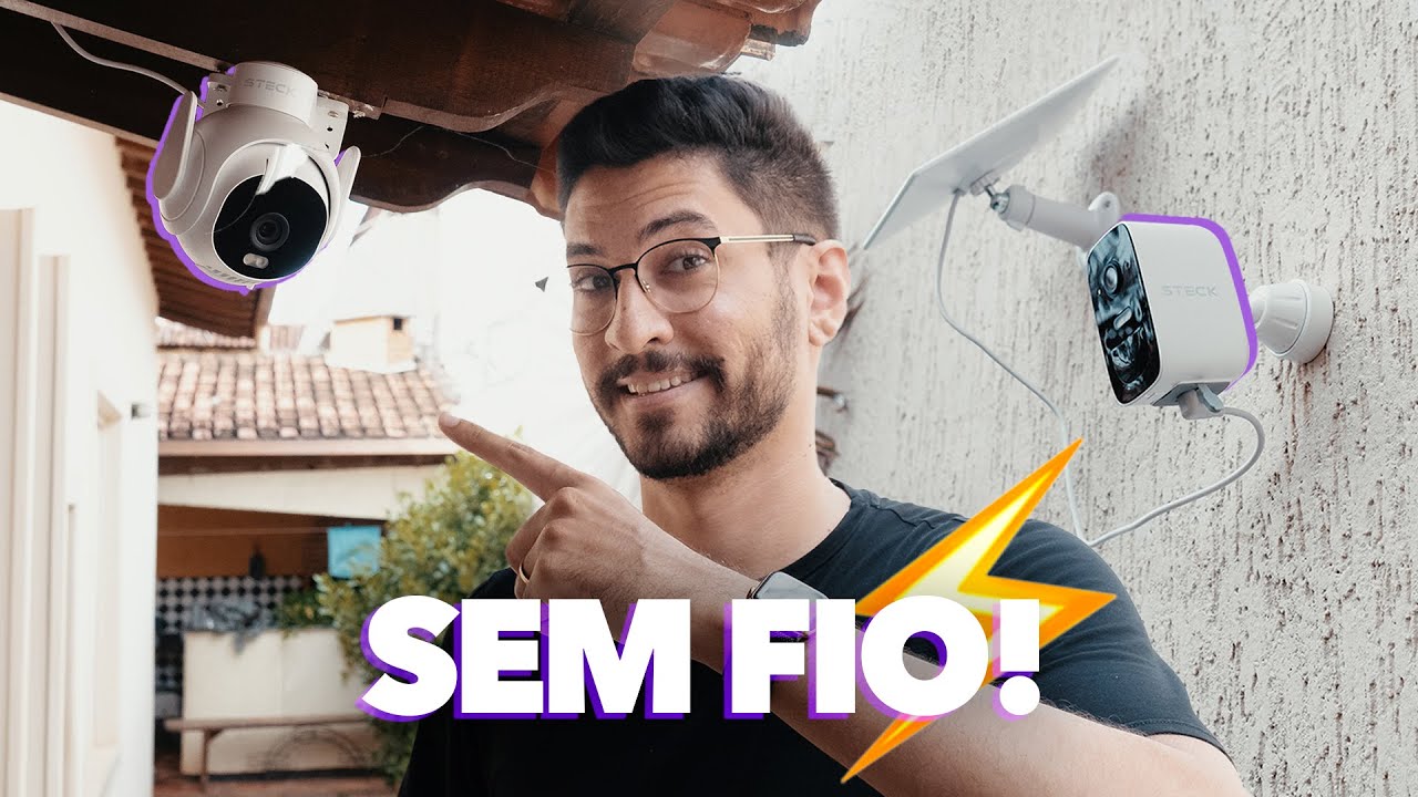 Instalei novas CÂMERAS sem fio na casa dos meus pais! | Câmeras Steck com BATERIA E PAINEL SOLAR!