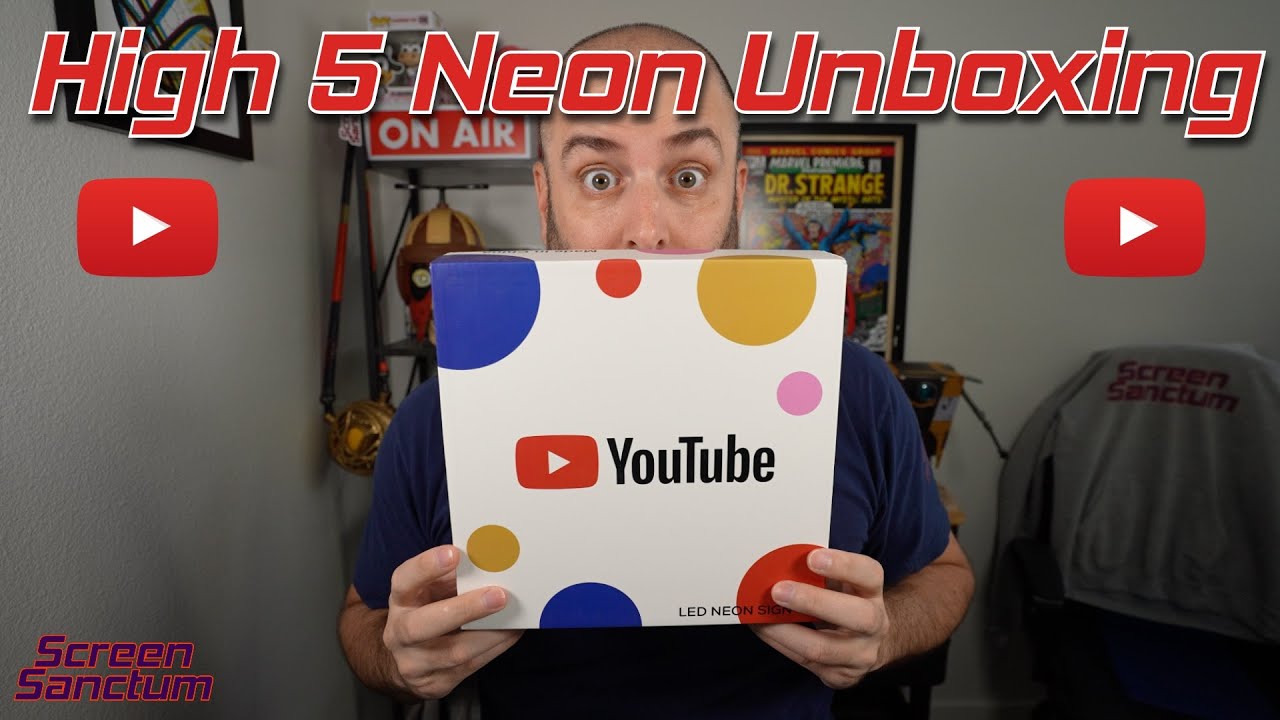 YouTube Neon Sign Unboxing | #youtubehighfive