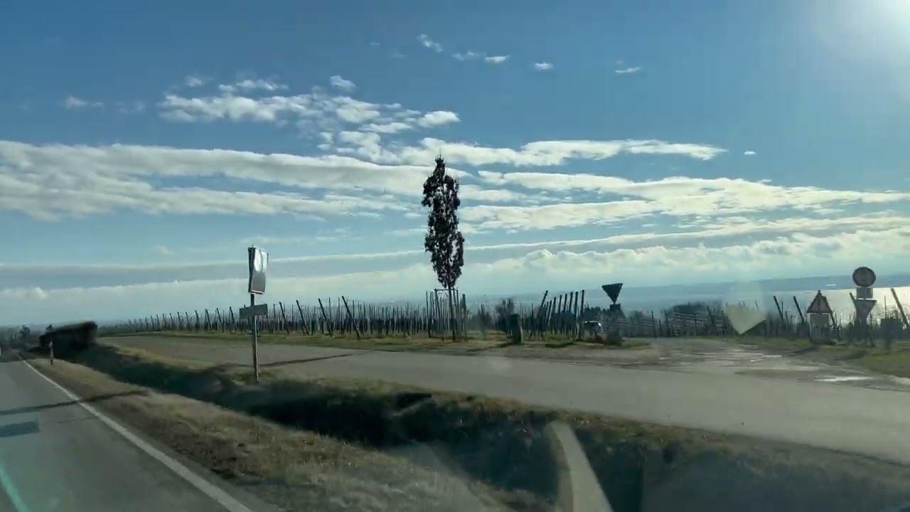 Driving in Germany - Busy B31n  to Friedrichshafen (Landscapes and Lake Constance)