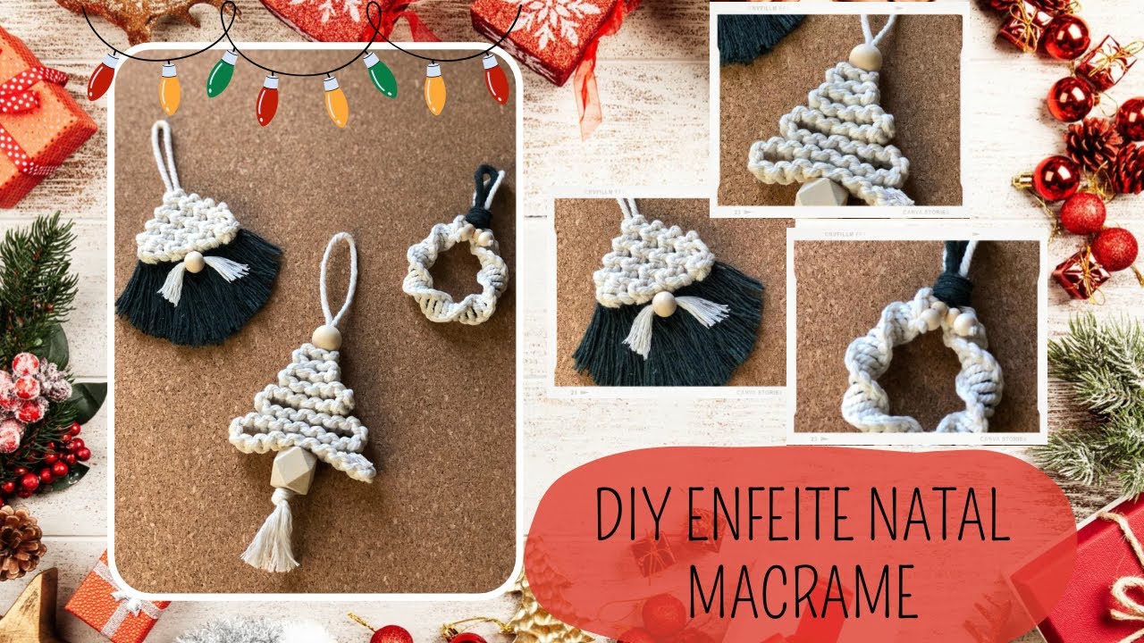 Diy Macrame Natal#macrame#diy#decoration#natal#Christmas#finaldeano#craftsmanship#decor#♻️