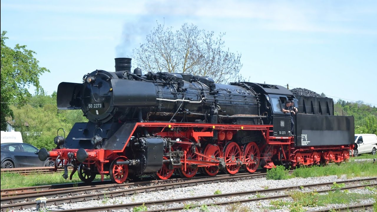 Der Feurige Elias mit 50 2273 auf der Strohgäubahn von Weissach nach Korntal Teil 2