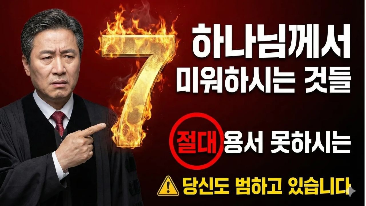 😱 하나님께서 절대 용서 못하시는 7가지 죄 | 당신도 범하고 있습니다 | 잠언 6:16-19  #잠언 #7가지 죄