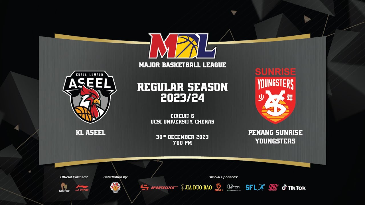[LIVE] MBL Regular Season 2023 | G31 | KL Aseel vs  Penang Sunrise Youngsters
