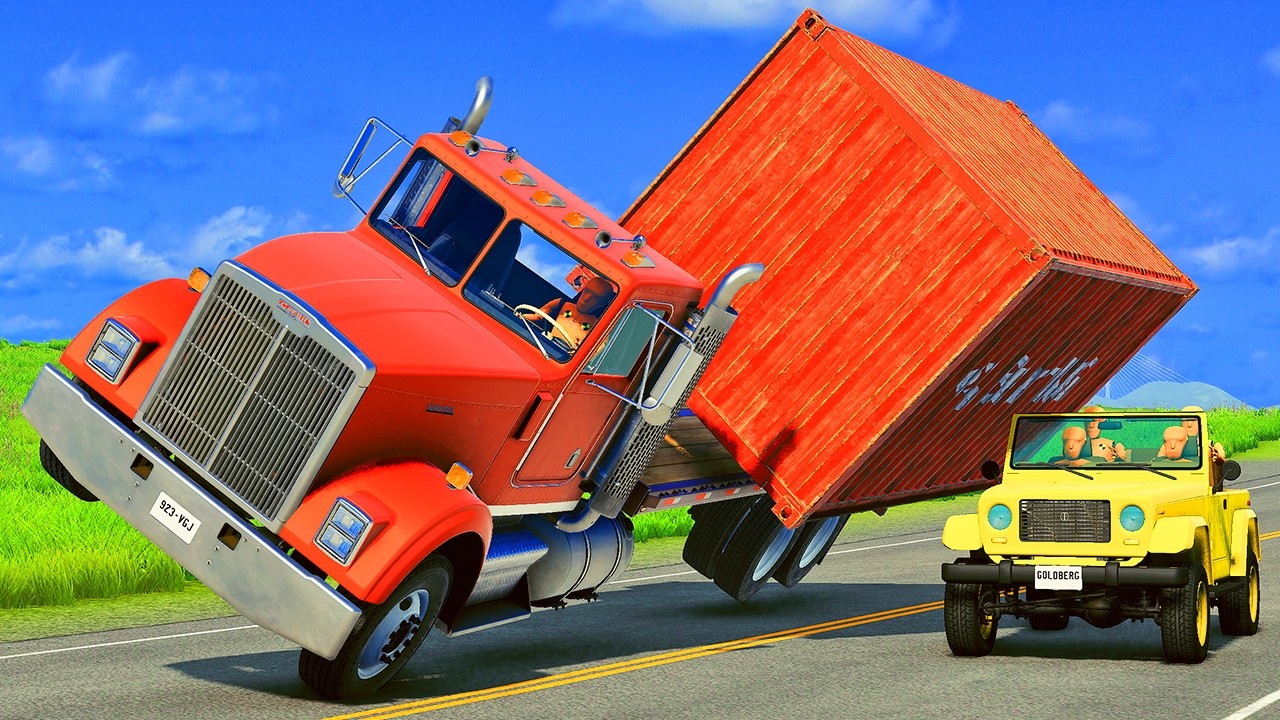 Most Brutal Car Crashes in BeamNG Drive | BeamNG.Drive | Zom Drive