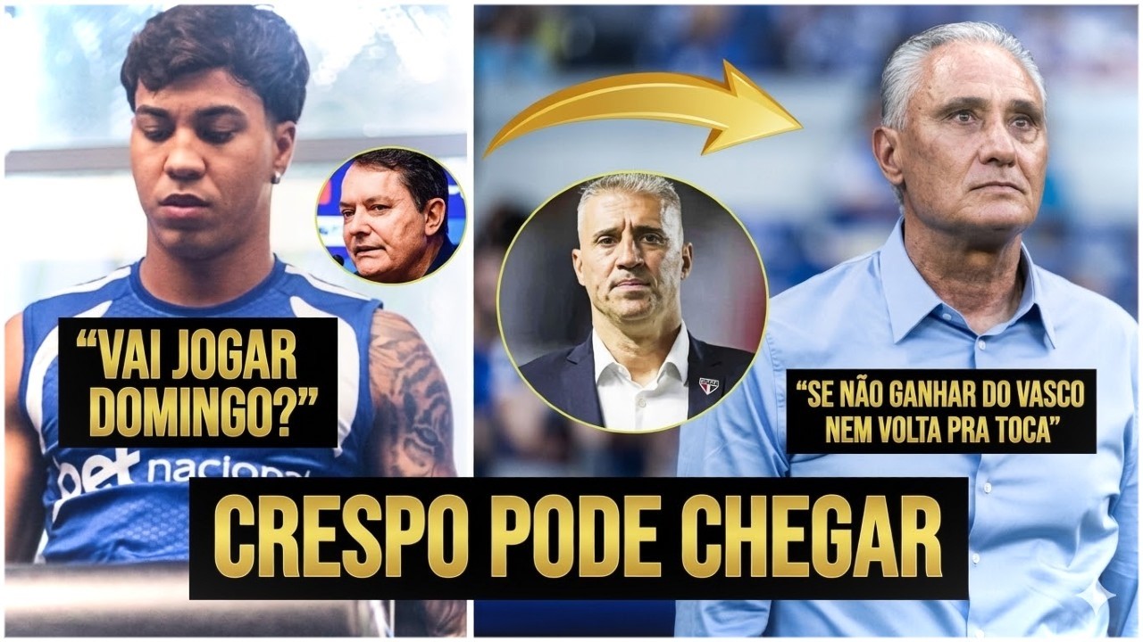 🦊🔵BOMBA! Crespo vira favorito se Tite deixar o Cruzeiro “Treinador entra pressionado.”