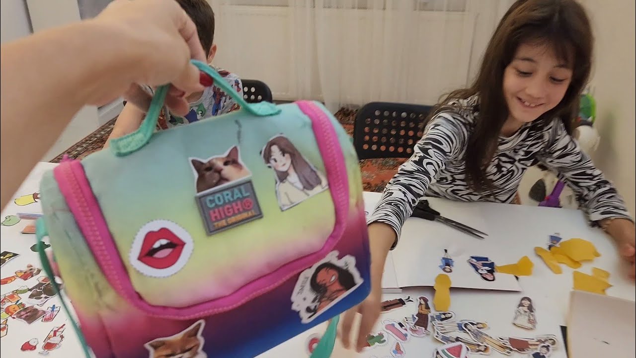 Eylül ve Poyraz Sticker Tasarladı | fun kids video