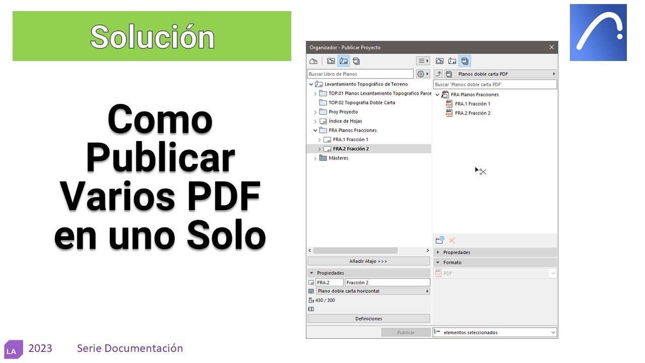 #archicad Como publicar varios PDF en uno Solo con Archicad.