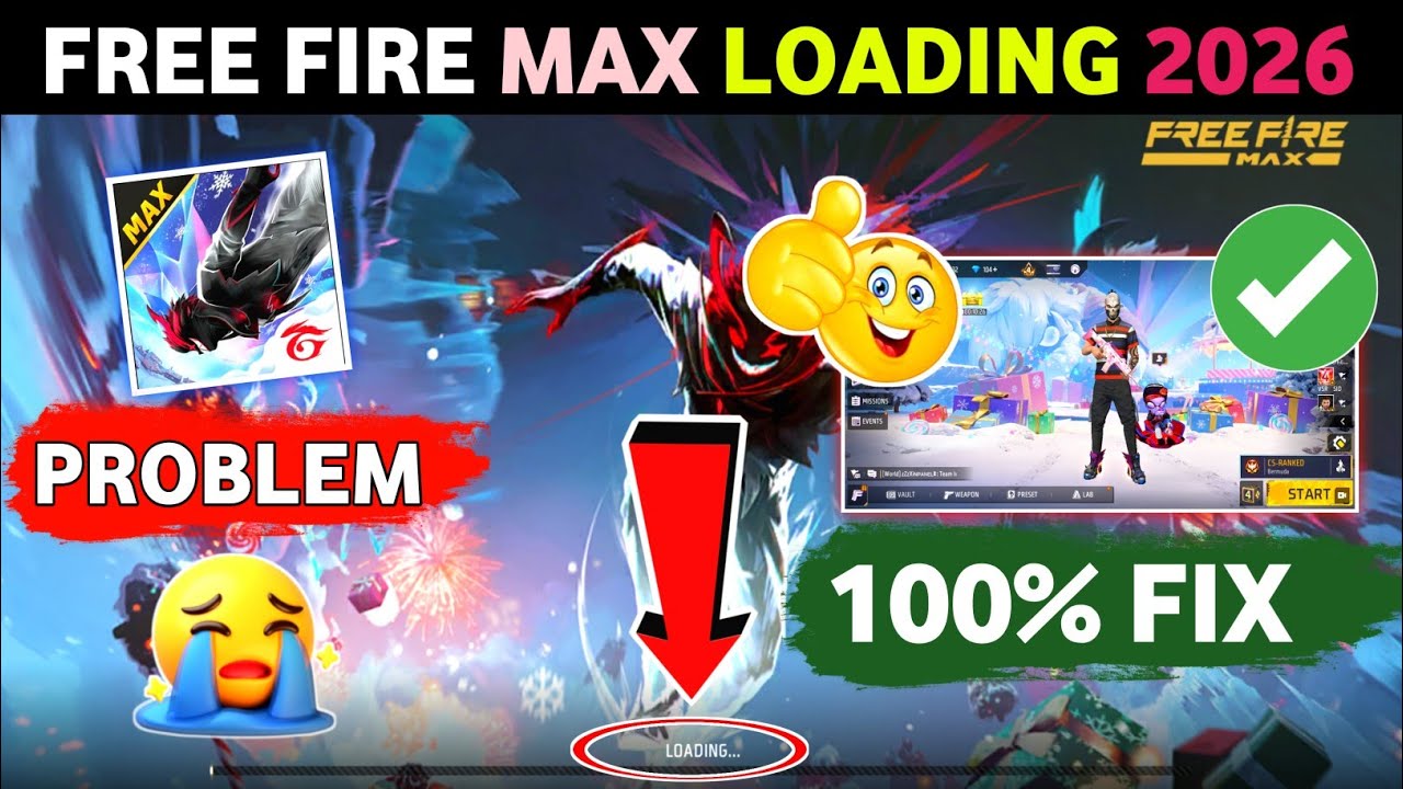 Free Fire Max Loading Problem Fix ✅ 2026 | Free Fire Max Loading Problem After Ob52 Update | FF Max