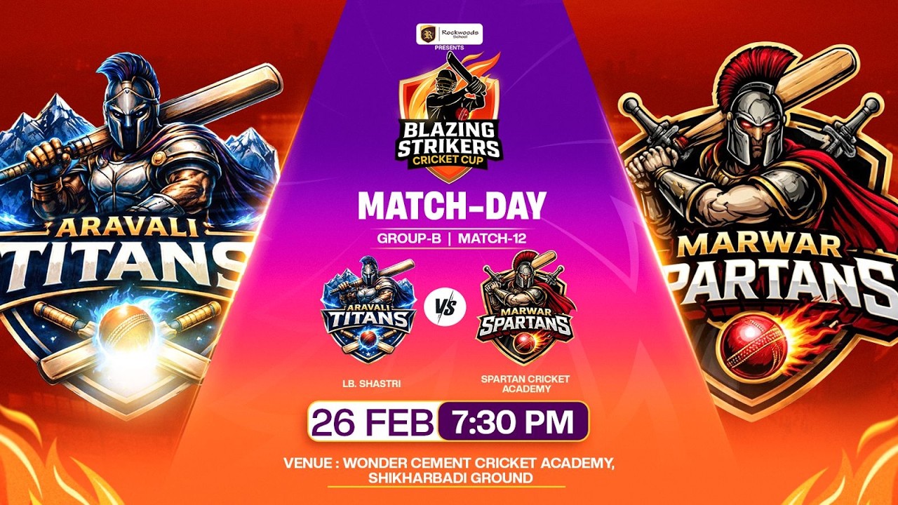 SF2 | GROS vs Spartans Cricket Academy Marwar Spartans  || Rockwoods Blazing Strikers Cricket Cup