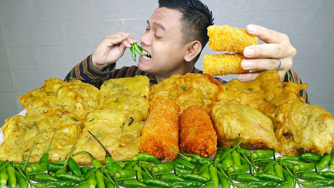 ENAK PARAH !! MUKBANG ANEKA GORENGAN PAKE CABE RAWIT IJO !!