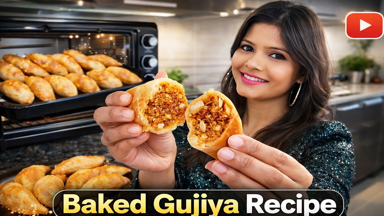 How to Make Gujiya in Oven | Baked Gujiya | Recipe | Baked Karanji Recipe | Otg Oven Recipes | Oven