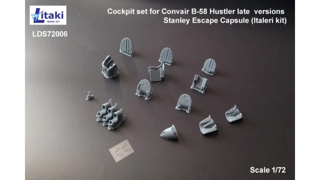 Unboxing Litaki 72006 1/72 Cockpit Set For Convair B-58 Hustler Late Versions Stanley Escape Capsule