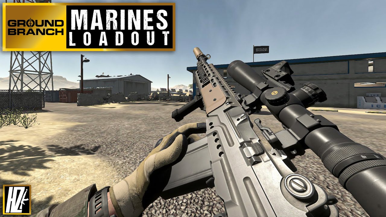 Ground Branch U.S. Marines Loadout MK14 EBR Sniper Gameplay (Hardcore Realism/No Commentary)