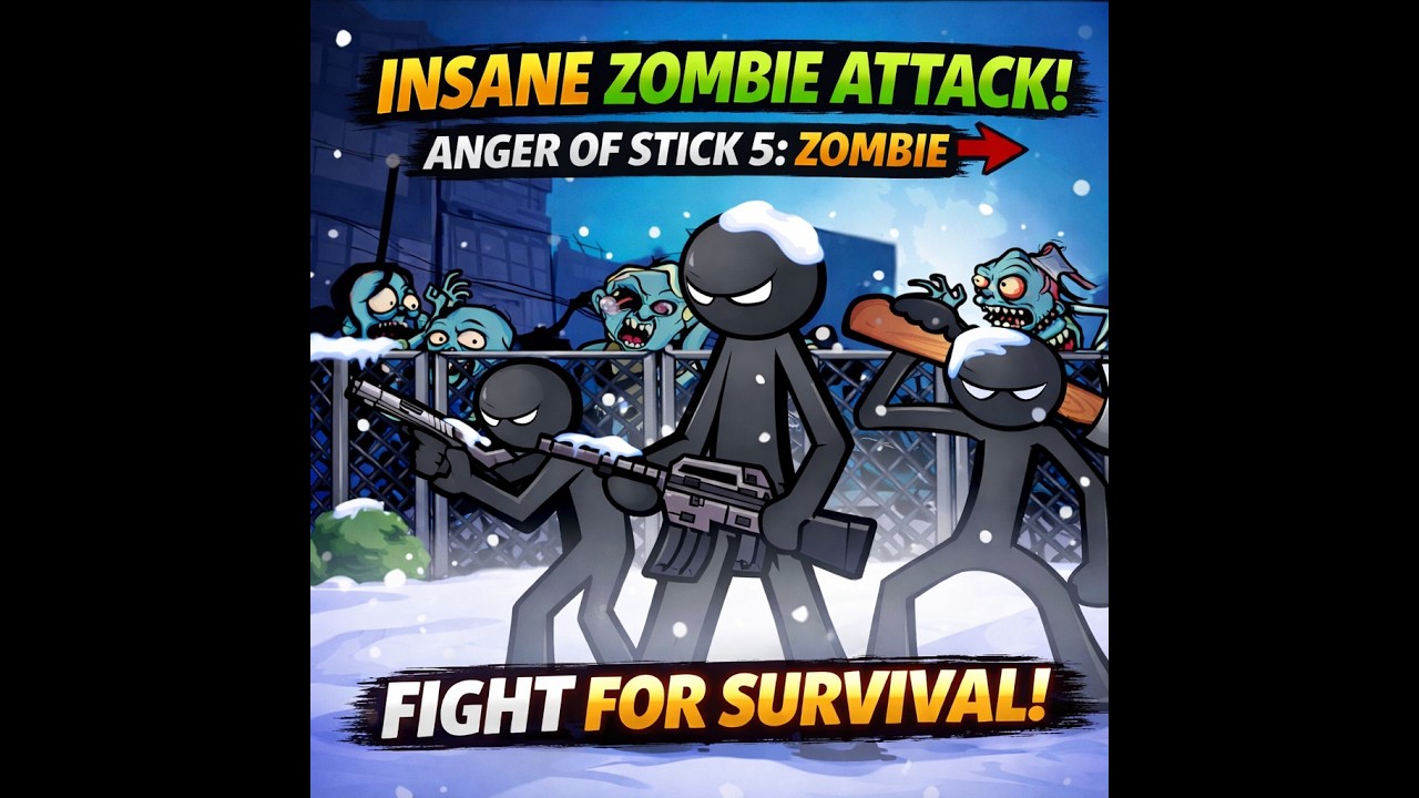 Anger of Stick 5: Zombie – 4 LEVELS of Chaos! 😱🔥
