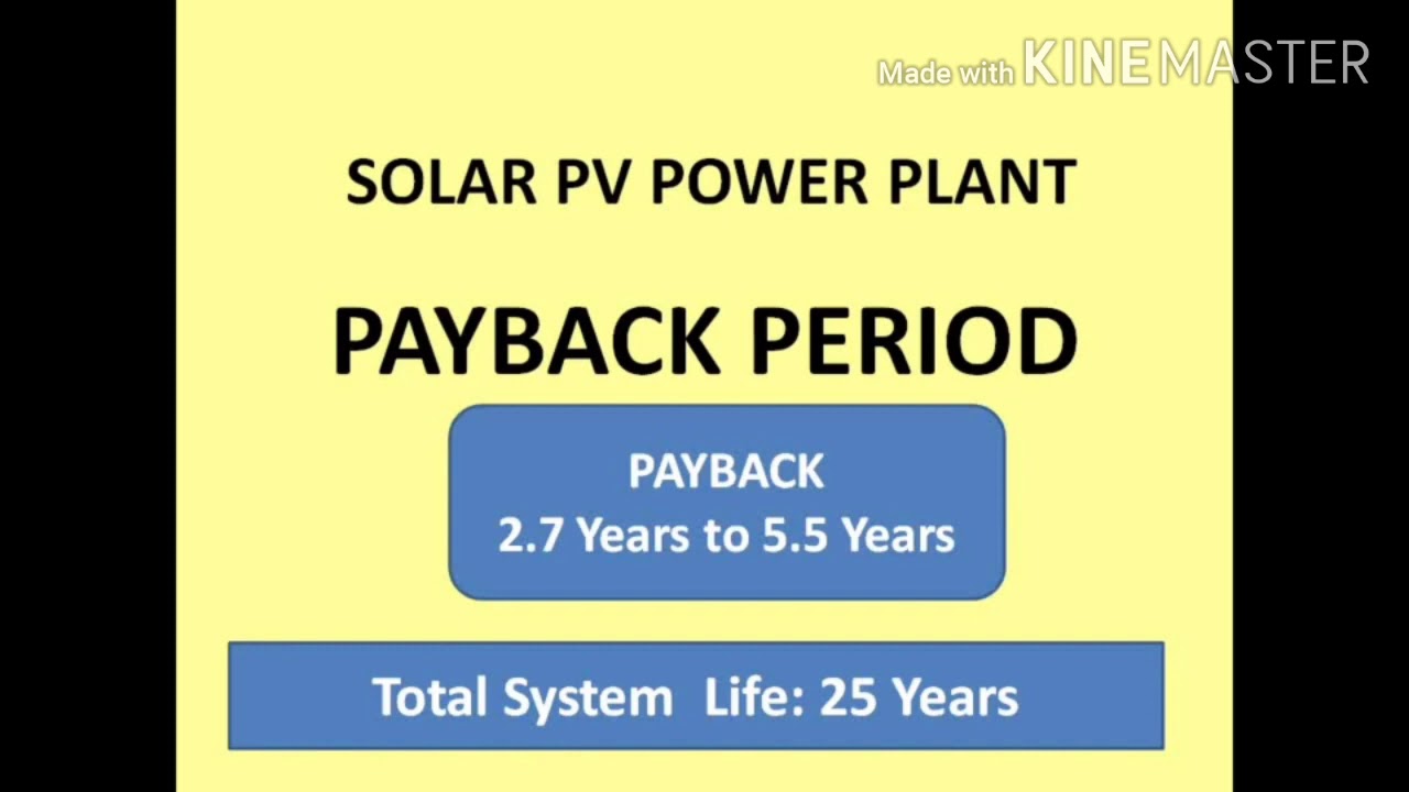 Payback period of solar power plant