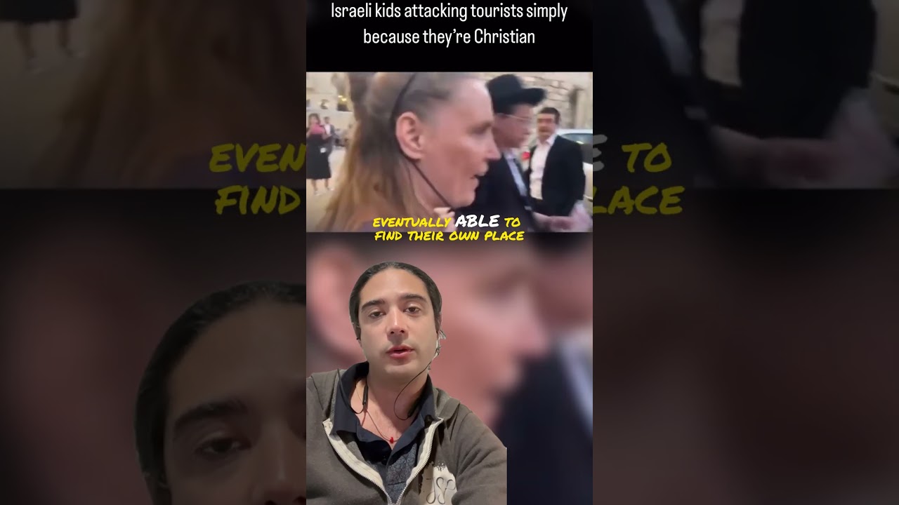 Israeli kids attacking tourist simply because they're Christian l Breaks my Heart #respect