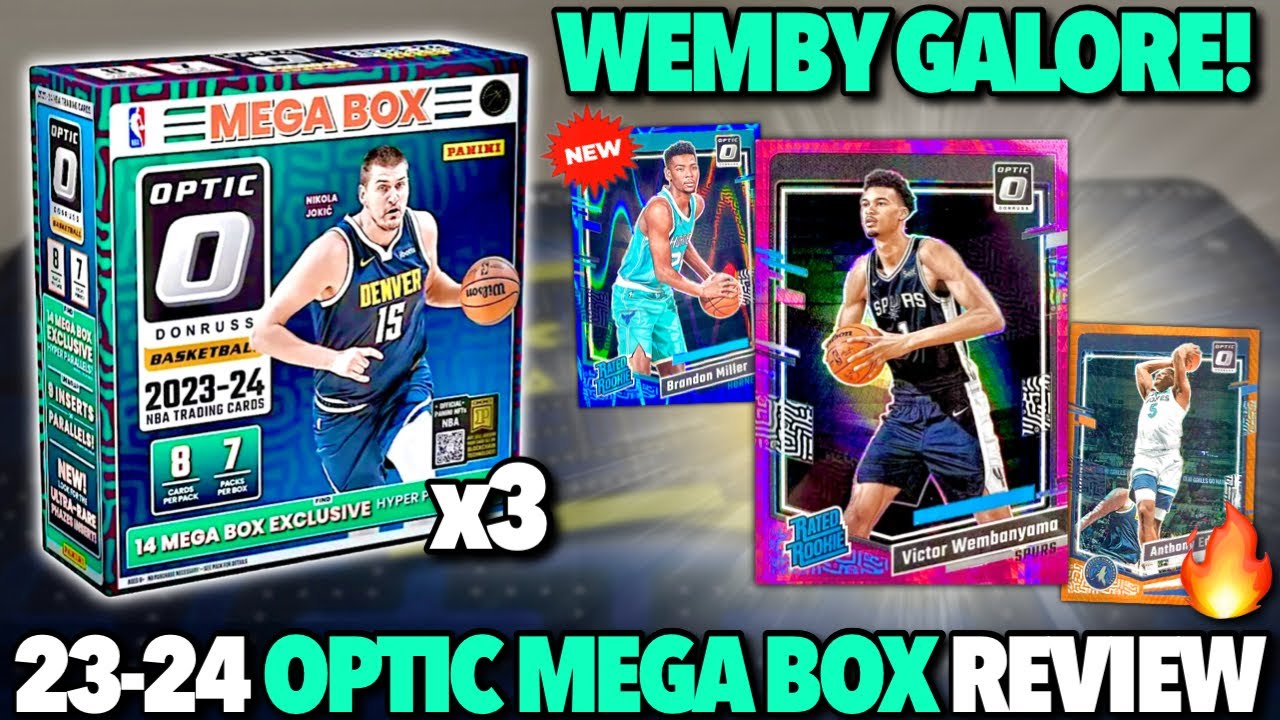 IT'S RAINING WEMBYS (NEW PRIZMS)! 🥵🔥 2023-24 Panini Donruss Optic Basketball Retail Mega Box Review