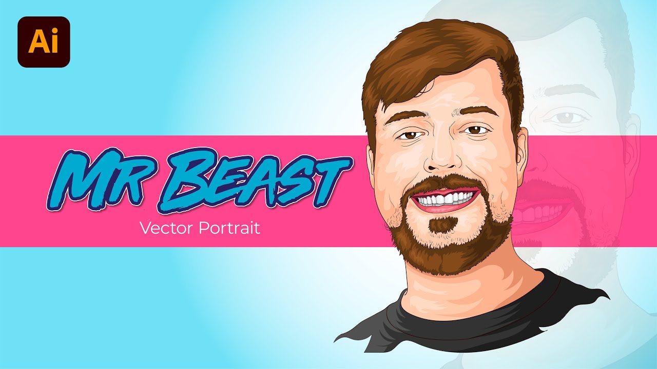 Adobe Illustrator CC - @MrBeast Vector Art