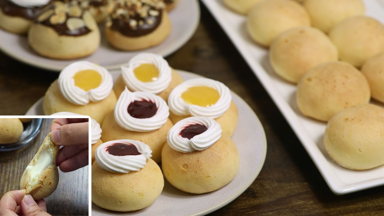 Bánh su dẻo kiểu Singapore/Chewy Junior | Chewy choux/cream puffs