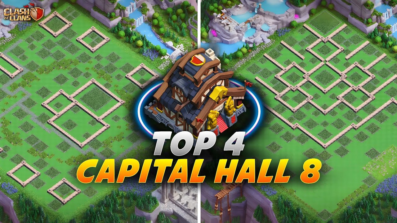 TOP 4! Capital Hall 8 Base Layout's | Best Capital Hall 8 Base With Copy Links! Clash of Clans