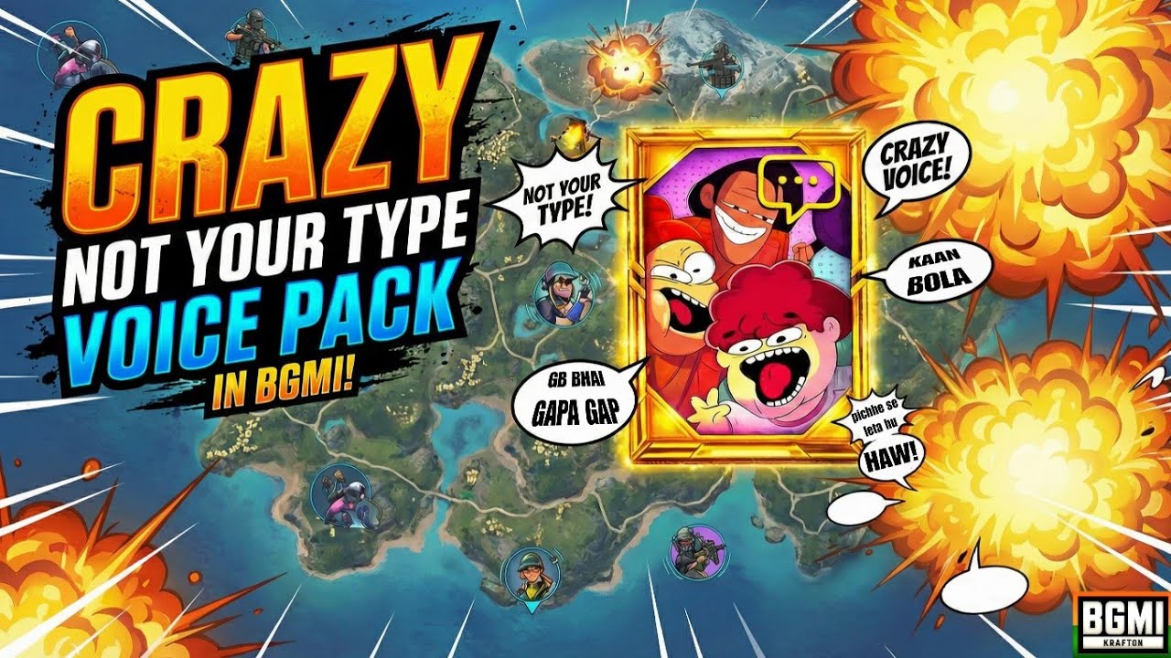 Crazy Not Your Type Voice Pack in BGMI! 🤪🔊