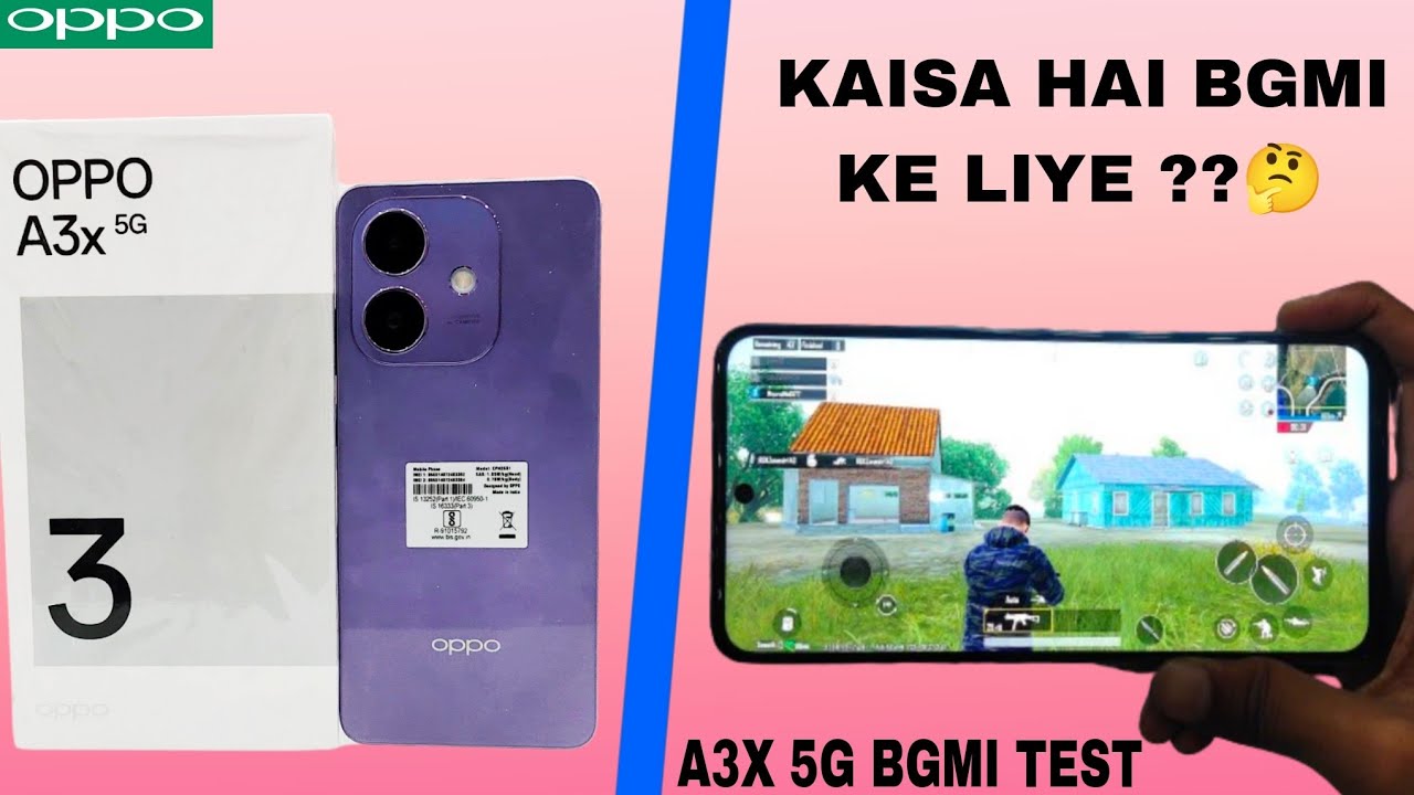 OPPO A3X 5G BGMI TEST || OPPO A3X BGMI GRAPHICS TEST || OPPO A3X FULL GAMING REVIEW
