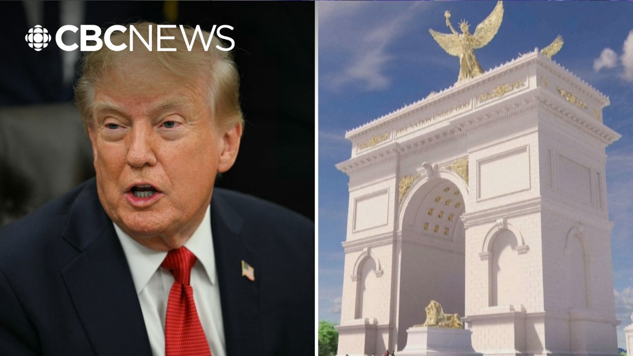 Trump says planned triumphal arch will house drones, snipers