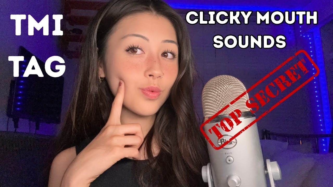 ASMR Clicky Mouth Sounds 💋 TMI Tag | Personal Questions & Intense Mouth Sounds for Tingles
