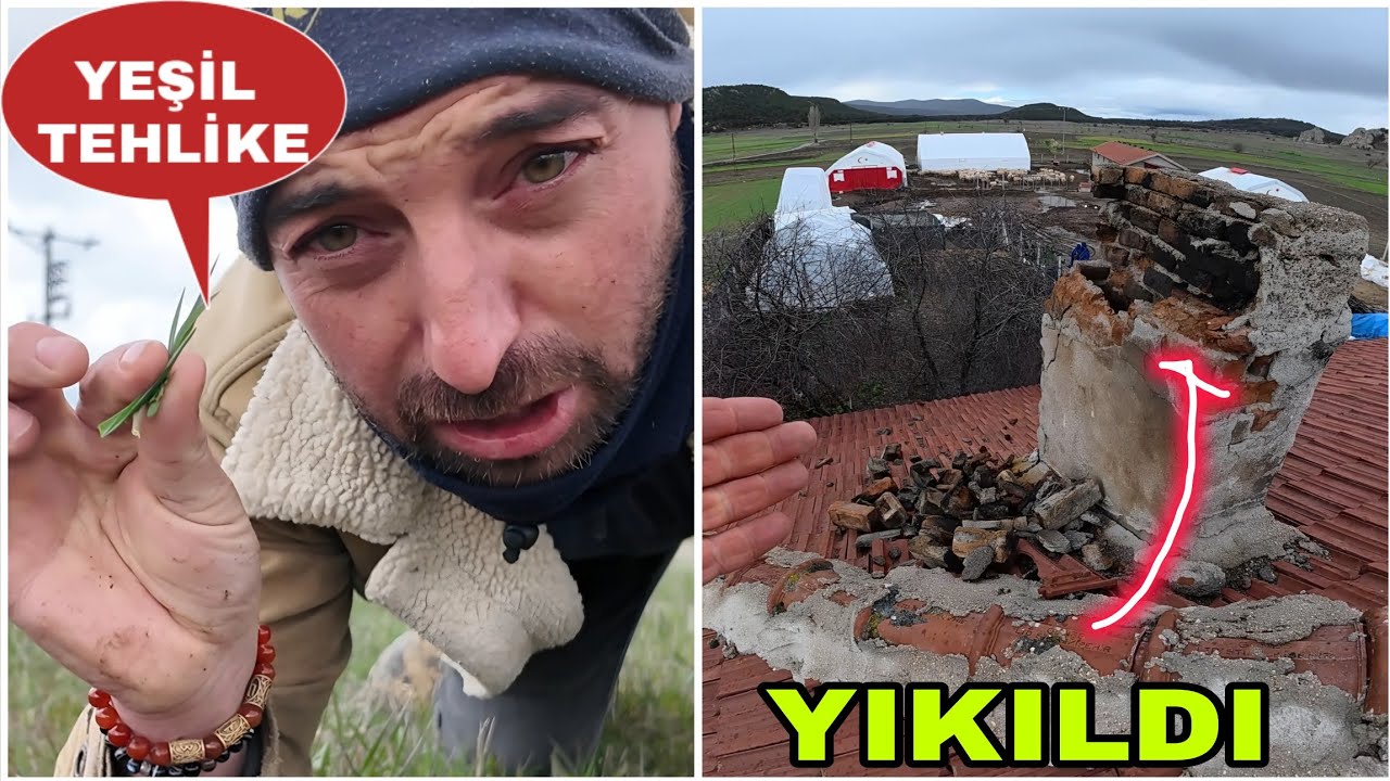 YEŞİLDEN GELEN &Ouml;L*&Uuml;M..TEHLİKE !! EVİN &Ccedil;ATISINDA NE OLDU YIKILDI